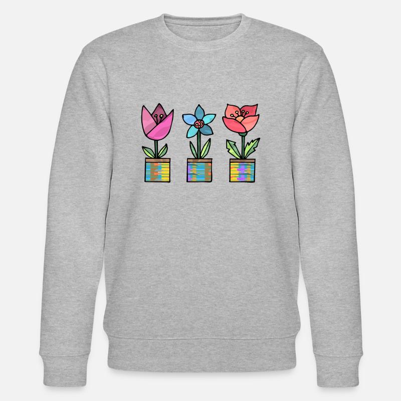 Fleur - Sweat bio CHANGER Stanley/Stella Unisexe - gris chiné