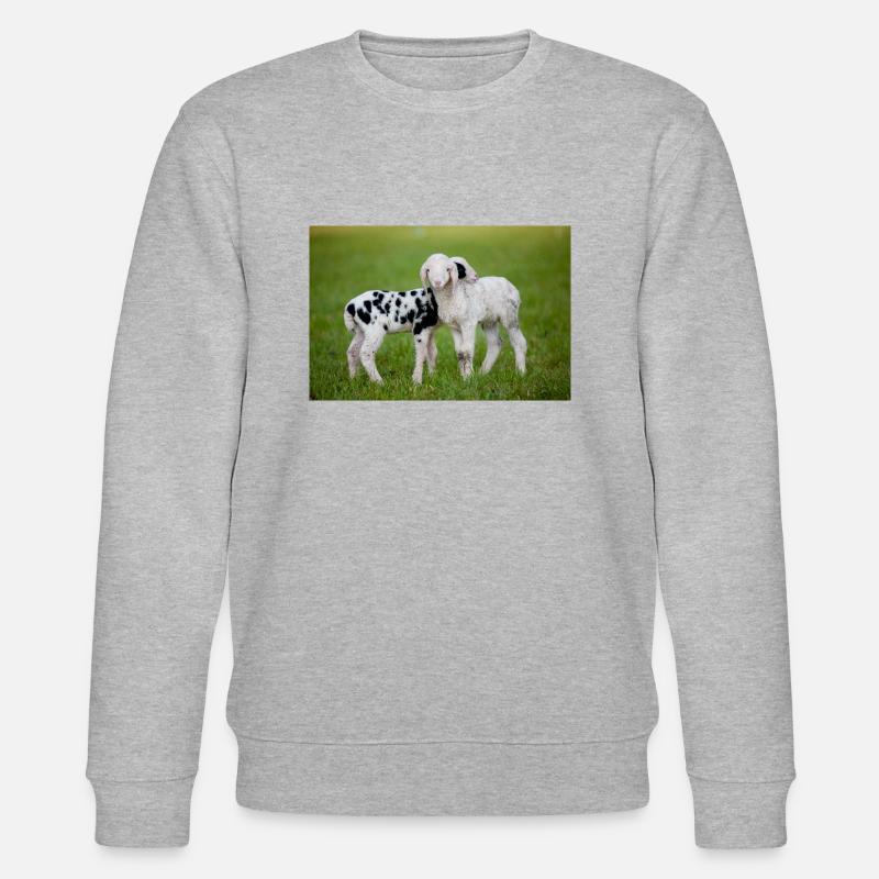 Agneaux Noir et Blanc - Sweat bio CHANGER Stanley/Stella Unisexe - gris chiné