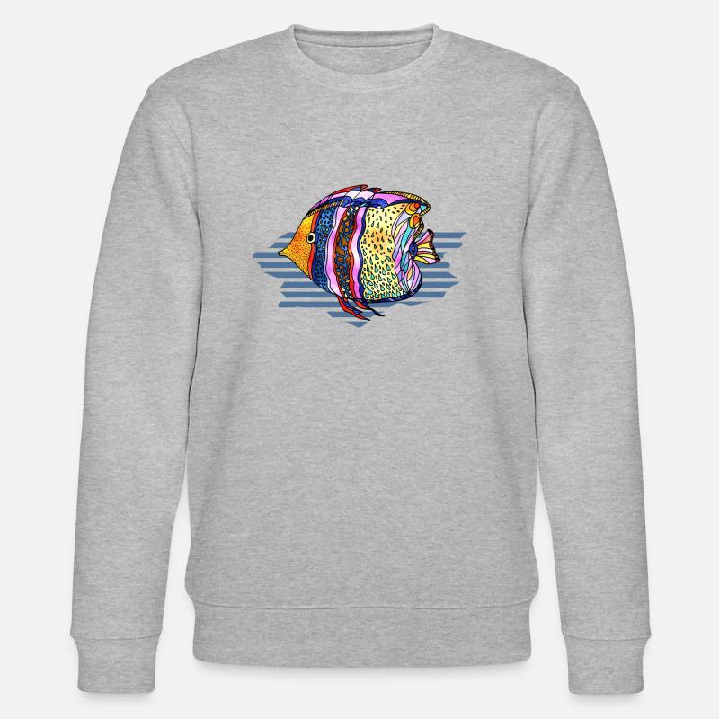 Fisch - Stanley/Stella Unisex Bio-Sweatshirt CHANGER  - Grau meliert