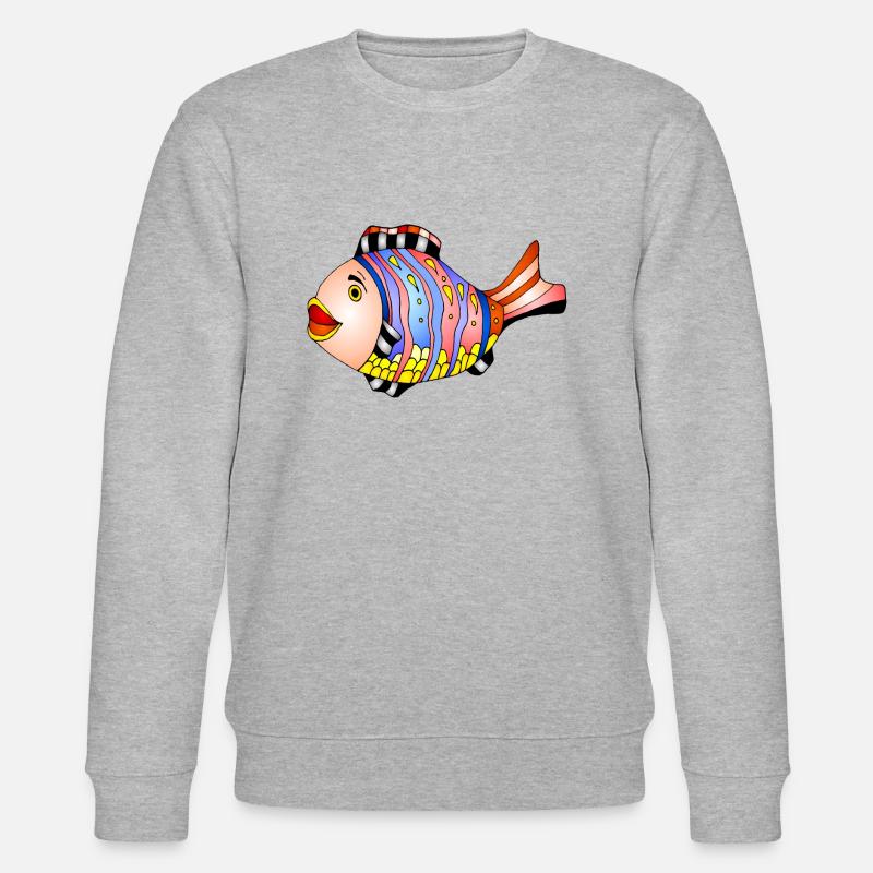Fisch - Stanley/Stella Unisex Bio-Sweatshirt CHANGER - Grau meliert