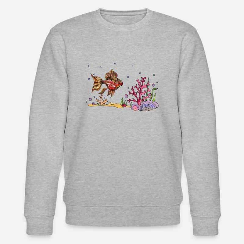 Fisch - Stanley/Stella Unisex Bio-Sweatshirt CHANGER  - Grau meliert