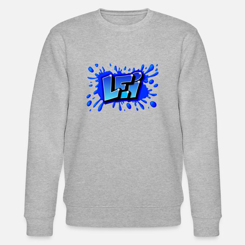 GRAFFITI PRENOM LEI IMPRIMABLE - Sweat bio CHANGER Stanley/Stella Unisexe - gris chiné