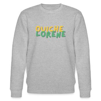 ouiche lorene - Die Essenz der Einfachheit - Stanley/Stella Unisex Bio-Sweatshirt CHANGER  - Grau meliert - Vorne - Nik (191cm) & Marisol (170cm)