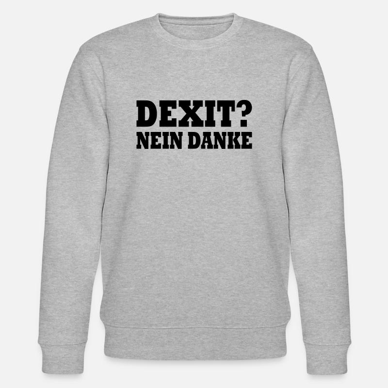 Dexit nein danke - Stanley/Stella Unisex Bio-Sweatshirt CHANGER  - Grau meliert