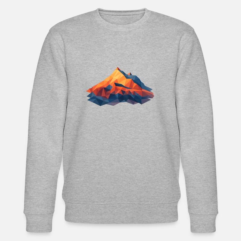 Weisshorn VS 4505m LowPoly - Stanley/Stella Unisex Bio-Sweatshirt CHANGER  - Grau meliert