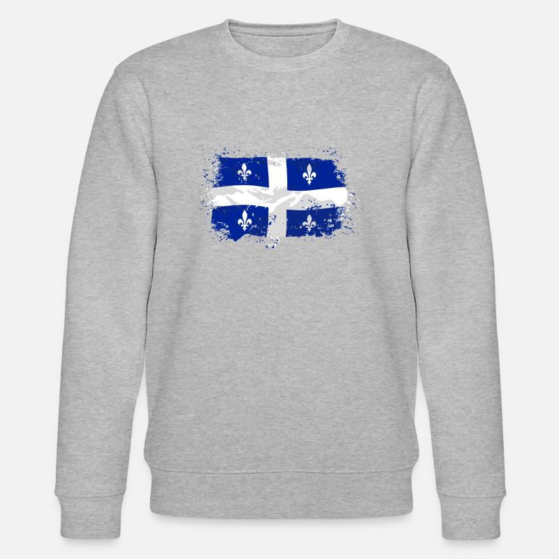 Quebec Flag - Stanley/Stella Unisex Bio-Sweatshirt CHANGER - Grau meliert