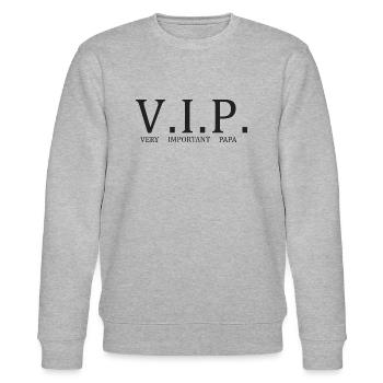 VIP - Very Important Papa - Sweat bio CHANGER Stanley/Stella Unisexe - gris chiné - Devant - Nik (191cm) & Marisol (170cm)