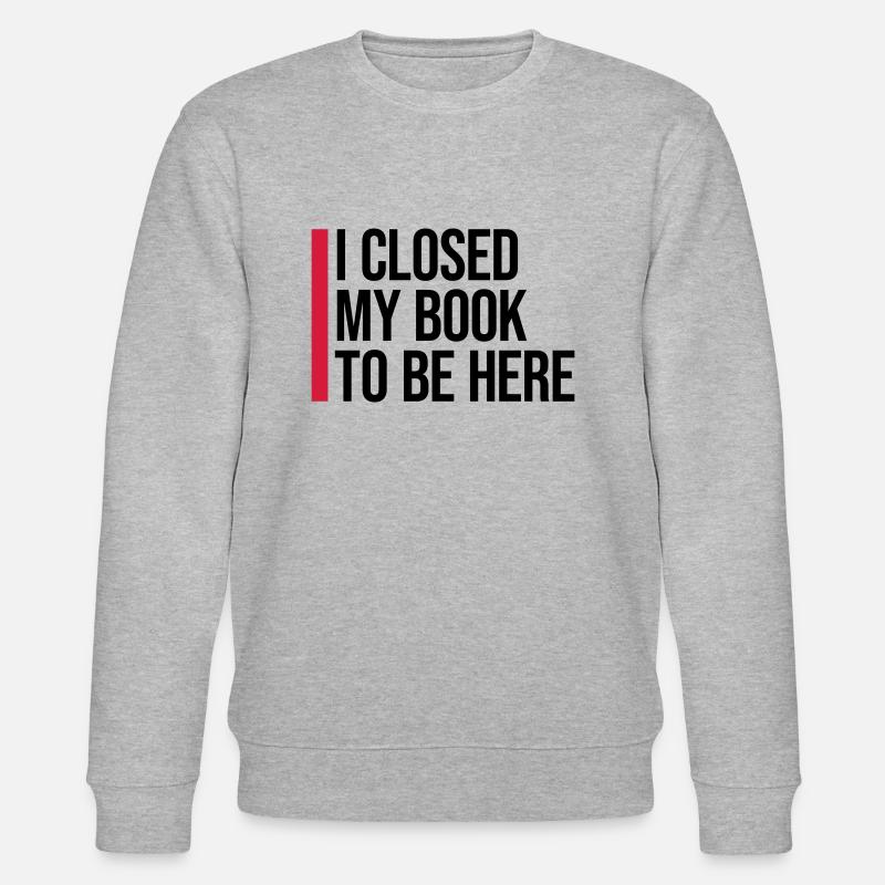 I closed my book - Stanley/Stella Unisex Bio-Sweatshirt CHANGER  - Grau meliert