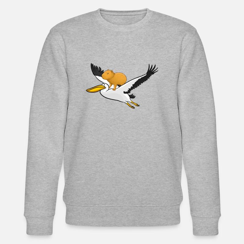 Pélican de Capybara - Sweat bio CHANGER Stanley/Stella Unisexe - gris chiné