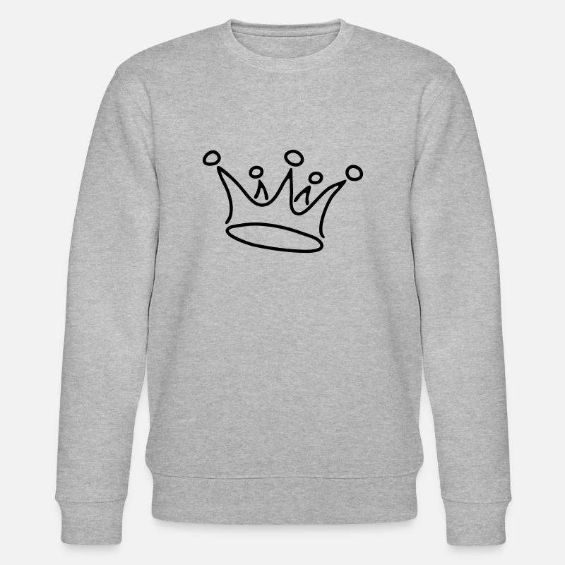 schwarze Krone - Stanley/Stella Unisex Bio-Sweatshirt CHANGER  - Grau meliert