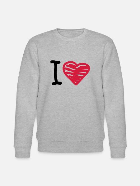 I_love - Stanley/Stella CHANGER Unisex Organic Sweatshirt - heather grey