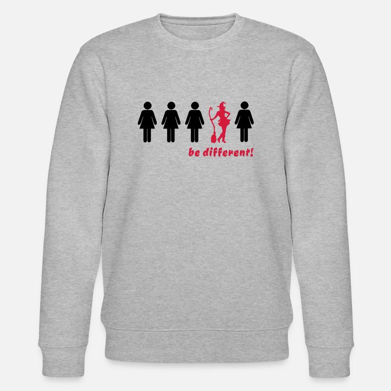 be different! - sei anders (Hexe) - Stanley/Stella Unisex Bio-Sweatshirt CHANGER  - Grau meliert