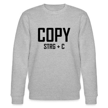 Copy Strg C - Vater Sohn Shirt - Stanley/Stella Unisex Bio-Sweatshirt CHANGER  - Grau meliert - Vorne - Nik (191cm) & Marisol (170cm)