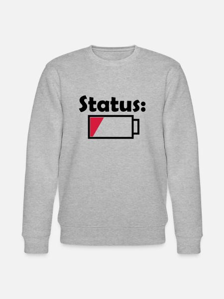 Battery status empty - Stanley/Stella CHANGER Unisex Organic Sweatshirt - heather grey