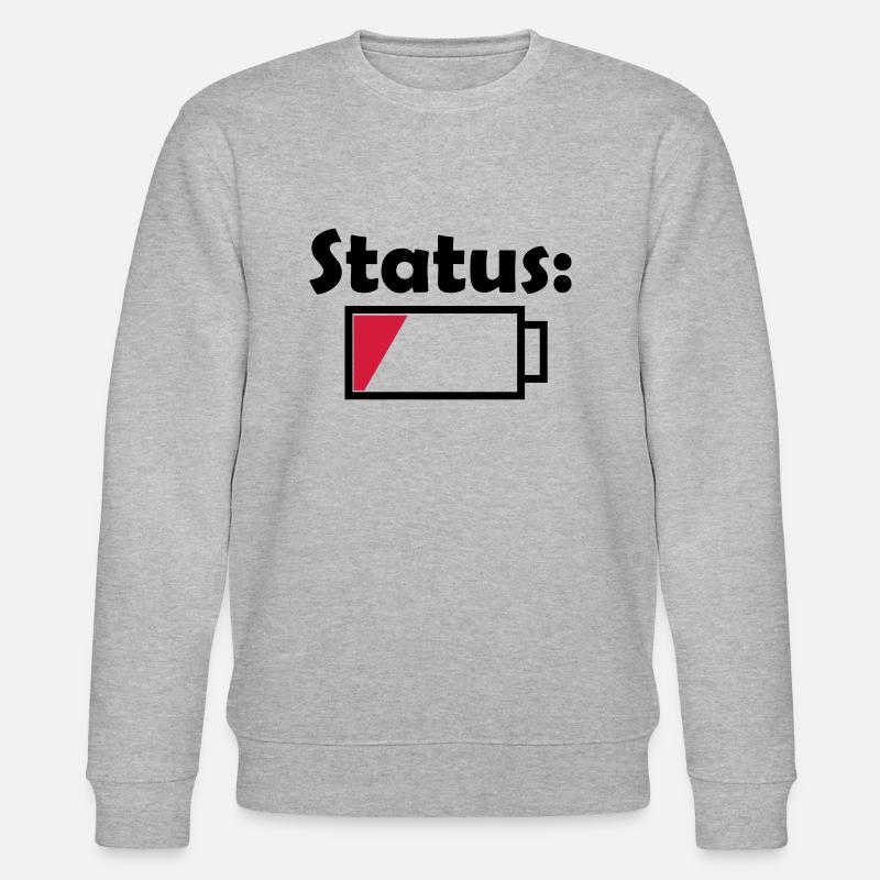 Batterie État vide - Sweat bio CHANGER Stanley/Stella Unisexe - gris chiné