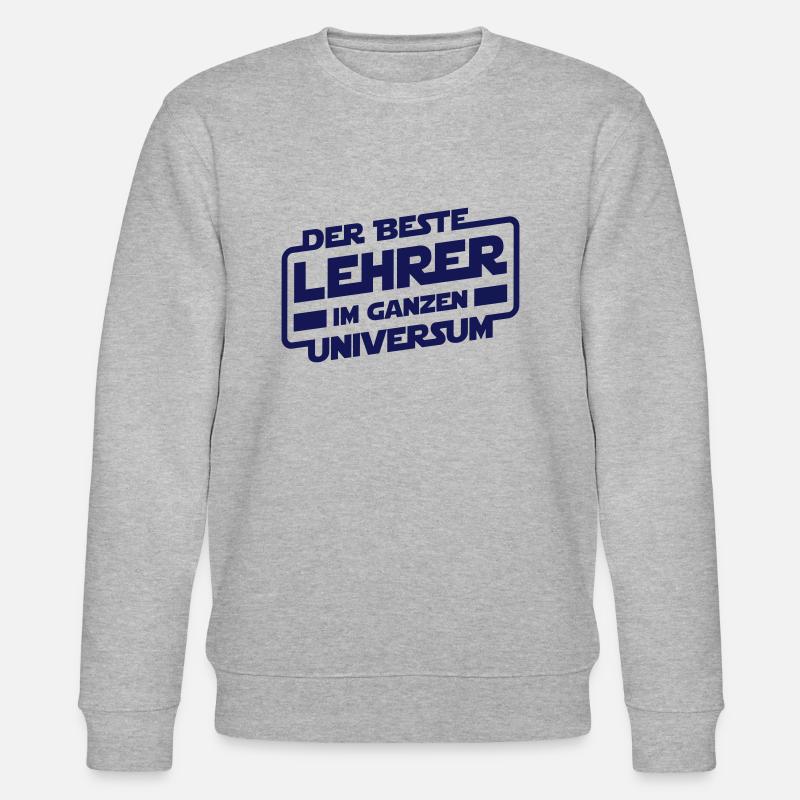 Bester Lehrer im Universum - Stanley/Stella Unisex Bio-Sweatshirt CHANGER  - Grau meliert