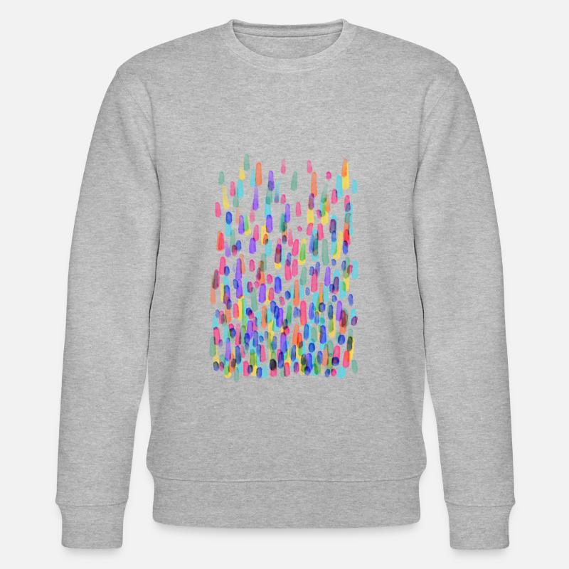 Bunter Regen - Stanley/Stella Unisex Bio-Sweatshirt CHANGER  - Grau meliert