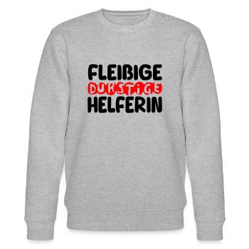 fleißige durstige helferin - Stanley/Stella Unisex Bio-Sweatshirt CHANGER  - Grau meliert - Vorne - Nik (191cm) & Marisol (170cm)