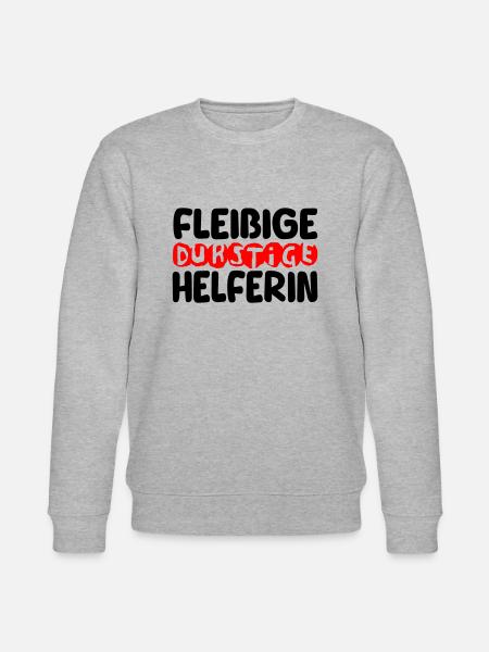 fleißige durstige helferin - Stanley/Stella Unisex Bio-Sweatshirt CHANGER - Grau meliert