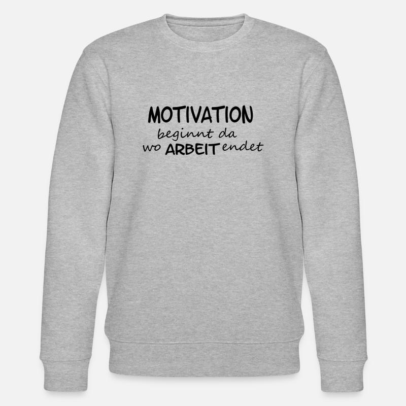 Motivation beginnt da wo... - Stanley/Stella Unisex Bio-Sweatshirt CHANGER  - Grau meliert