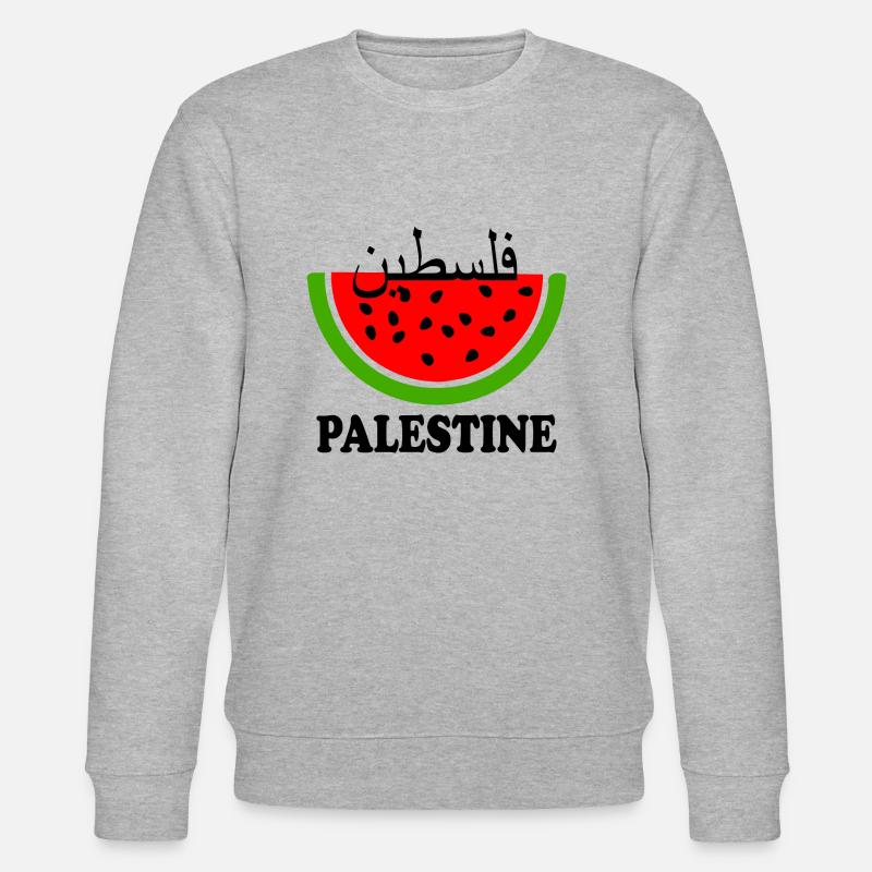 Palästina wassermelone فلسطين - Stanley/Stella Unisex Bio-Sweatshirt CHANGER  - Grau meliert