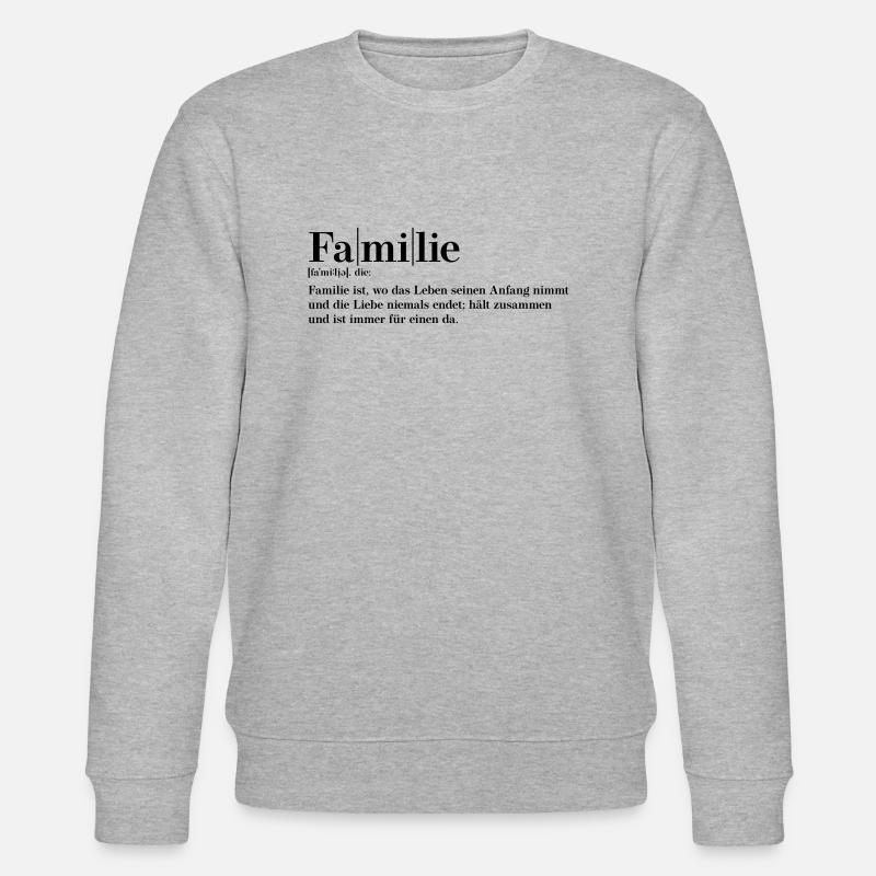 Familie Definition - Stanley/Stella Unisex Bio-Sweatshirt CHANGER  - Grau meliert