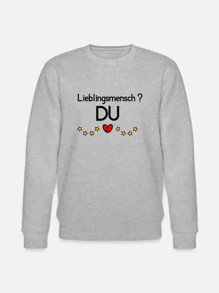 Lieblingsmensch DU - Stanley/Stella Unisex Bio-Sweatshirt CHANGER - Grau meliert