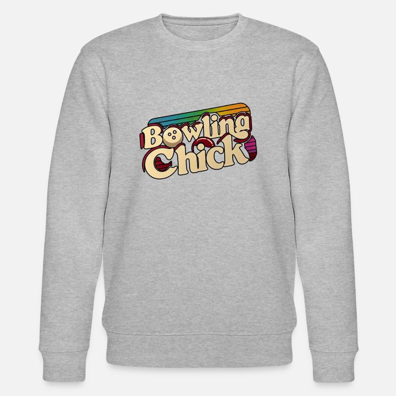 Bowling Chick 18 - Stanley/Stella Unisex Bio-Sweatshirt CHANGER  - Grau meliert