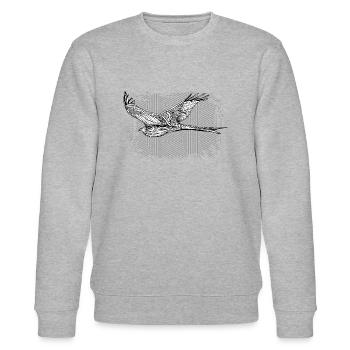Bird - Stanley/Stella CHANGER Unisex Organic Sweatshirt - heather grey - Front - Nik (191cm) & Marisol (170cm)