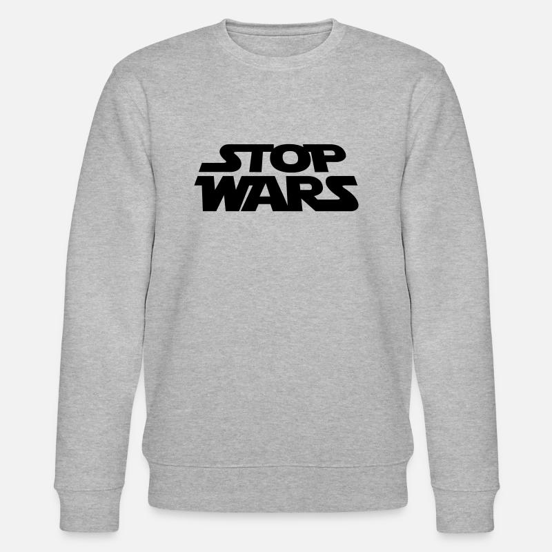 stop wars - Stanley/Stella Unisex Bio-Sweatshirt CHANGER  - Grau meliert