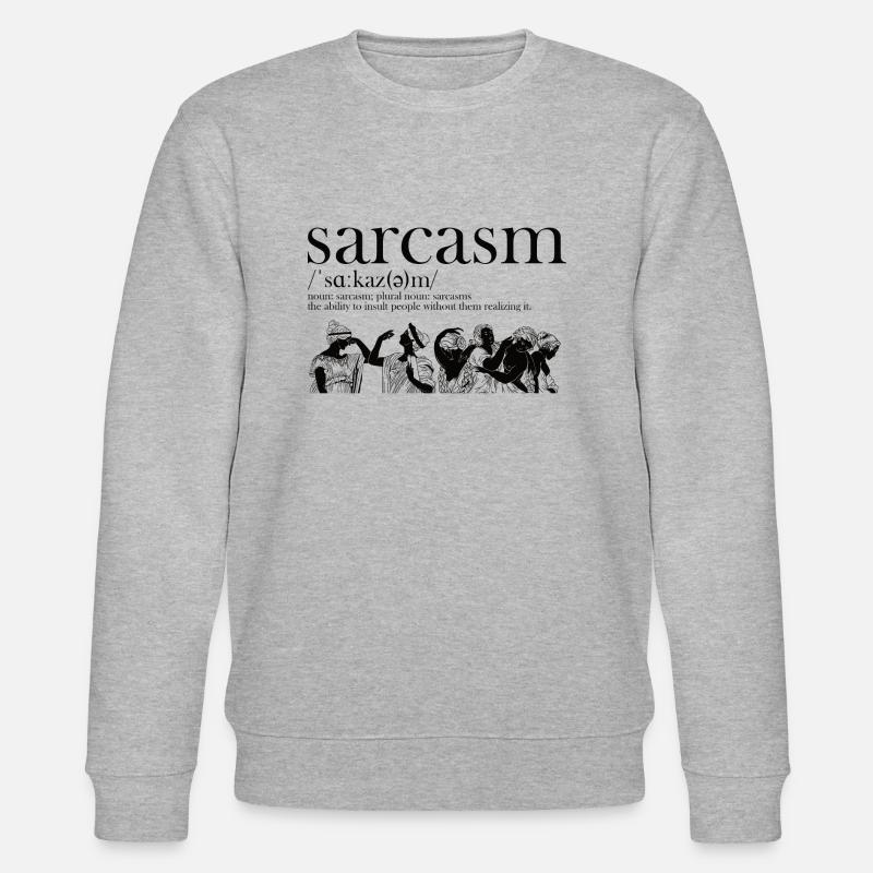Sarcasm Definition - Stanley/Stella Unisex Bio-Sweatshirt CHANGER  - Grau meliert