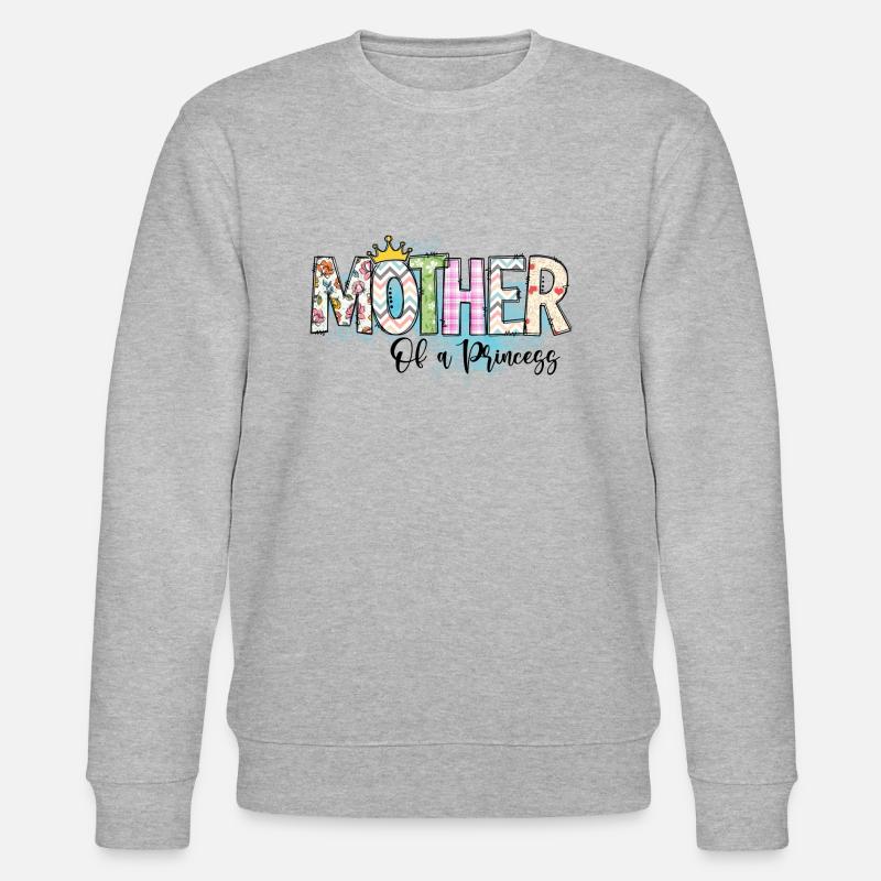 Mutter einer Prinzessin - Stanley/Stella Unisex Bio-Sweatshirt CHANGER  - Grau meliert