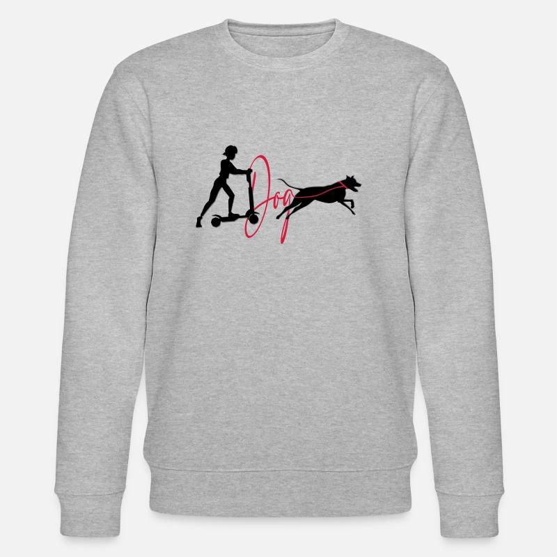 Hundesport Hundetraining Scooter - Stanley/Stella Unisex Bio-Sweatshirt CHANGER  - Grau meliert
