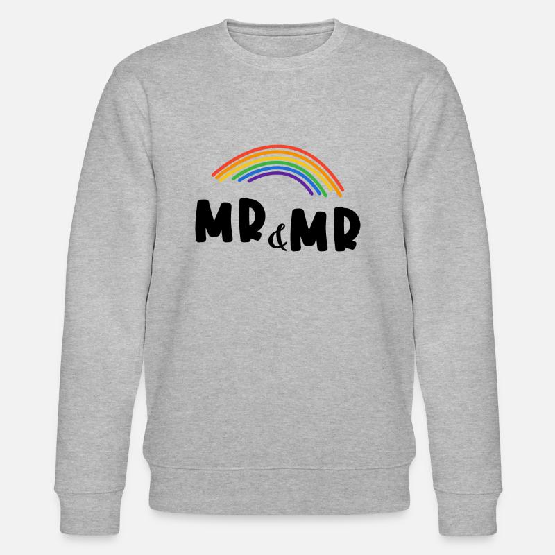 Herr und Herr Homo-Ehe. Geschenk - Stanley/Stella Unisex Bio-Sweatshirt CHANGER  - Grau meliert