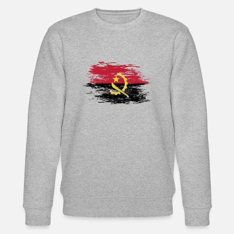 Drapeau angolais utilisé - Sweat bio CHANGER Stanley/Stella Unisexe - gris chiné