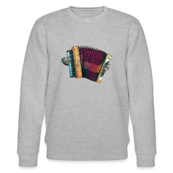 Akkordeon - Stanley/Stella Unisex Bio-Sweatshirt CHANGER  - Grau meliert - Vorne - Nik (191cm) & Marisol (170cm)