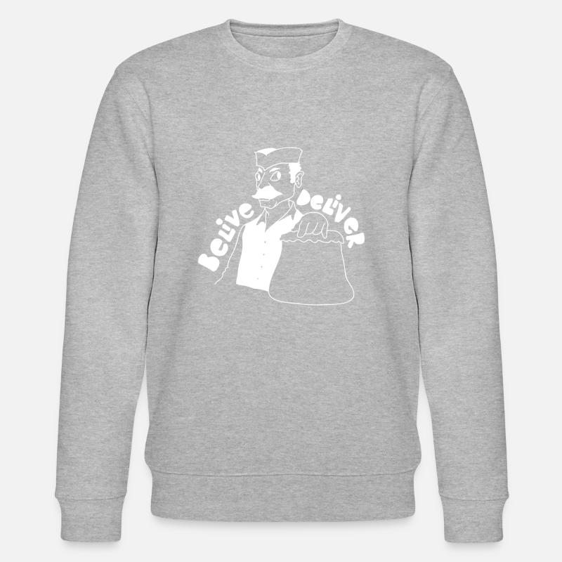 BELIVE DELIVER - Stanley/Stella Unisex Bio-Sweatshirt CHANGER  - Grau meliert