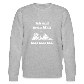 Ich und mein Mais häckseln Landwirt Landwirtschaft - Stanley/Stella Unisex Bio-Sweatshirt CHANGER  - Grau meliert - Vorne - Nik (191cm) & Marisol (170cm)