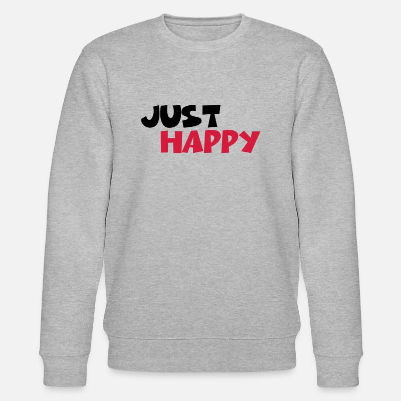 Just happy - Stanley/Stella Unisex Bio-Sweatshirt CHANGER  - Grau meliert