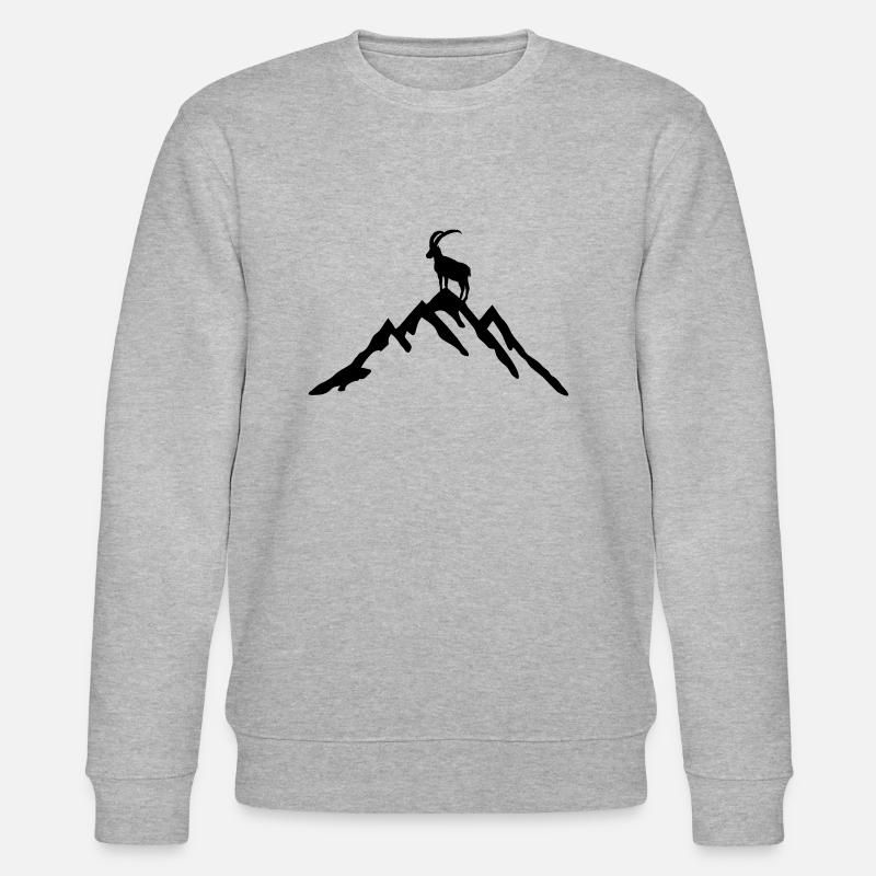 Berg und Steinbock - Stanley/Stella Unisex Bio-Sweatshirt CHANGER  - Grau meliert