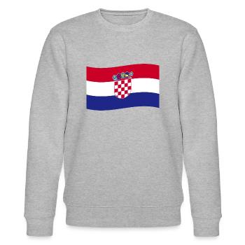 Drapeau Croatie Hrvatska pays Croatie décoration croate - Sweat bio CHANGER Stanley/Stella Unisexe - gris chiné - Devant - Nik (191cm) & Marisol (170cm)