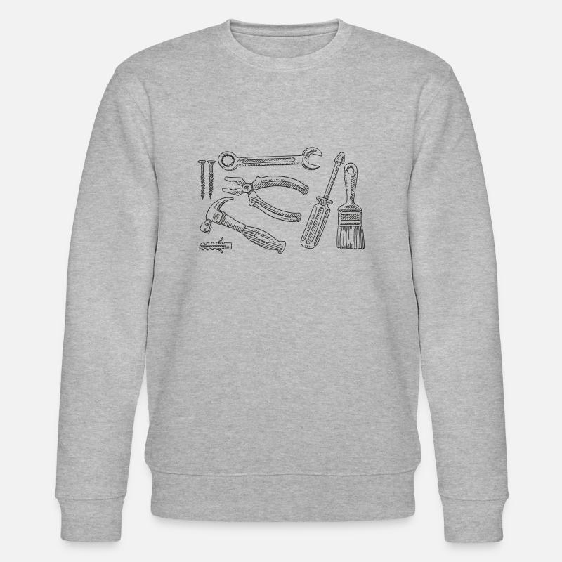 Werkzeug DIY Set Symbole - Stanley/Stella Unisex Bio-Sweatshirt CHANGER  - Grau meliert