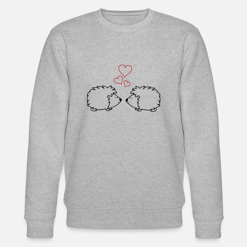 igel verliebt - Stanley/Stella Unisex Bio-Sweatshirt CHANGER  - Grau meliert