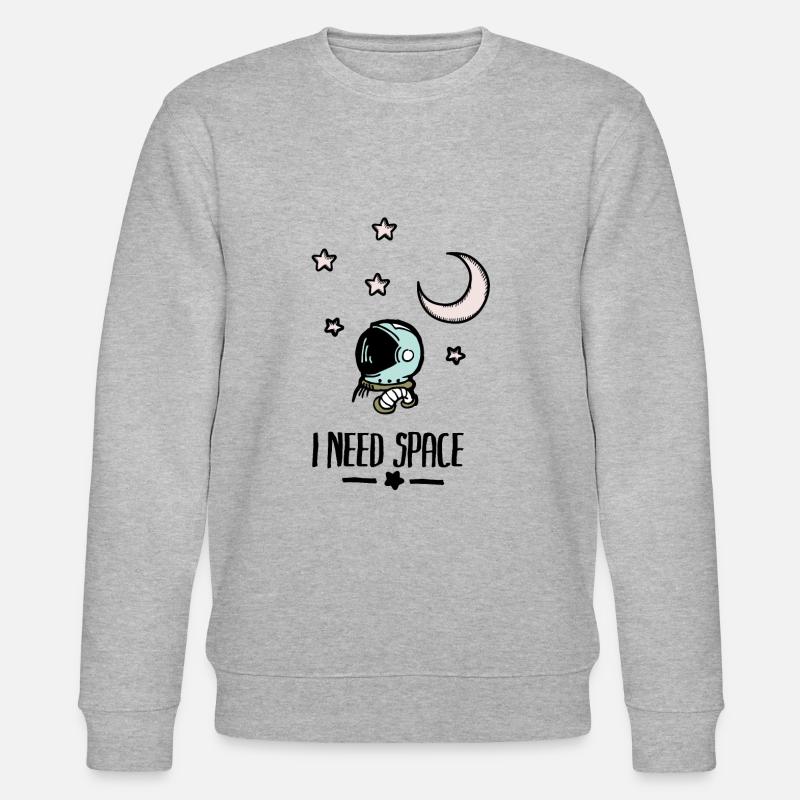 I need space - Stanley/Stella CHANGER Unisex Organic Sweatshirt - heather grey