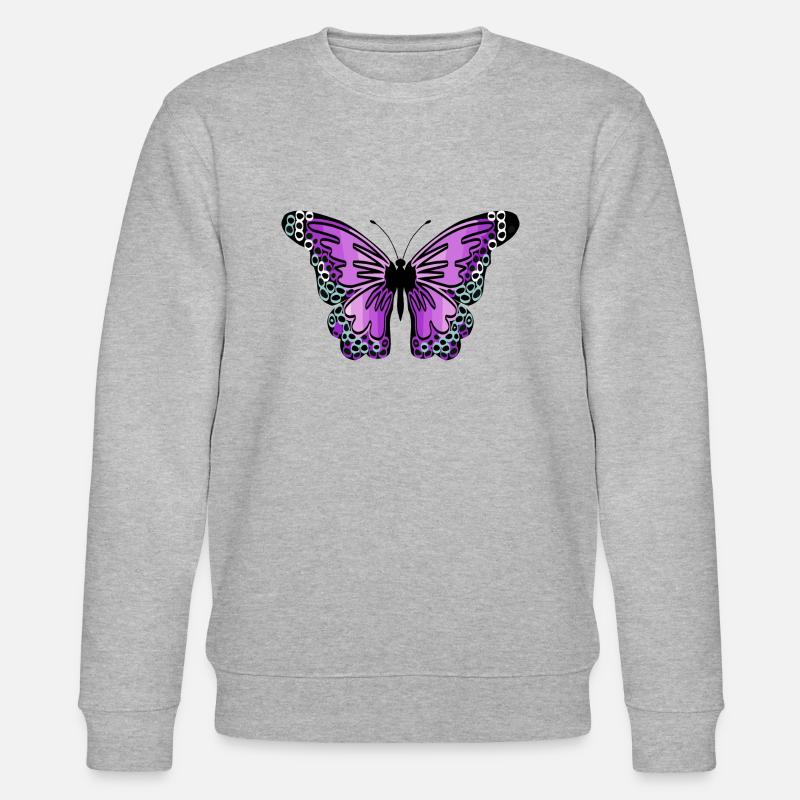 Butterfly - Stanley/Stella Unisex Bio-Sweatshirt CHANGER  - Grau meliert