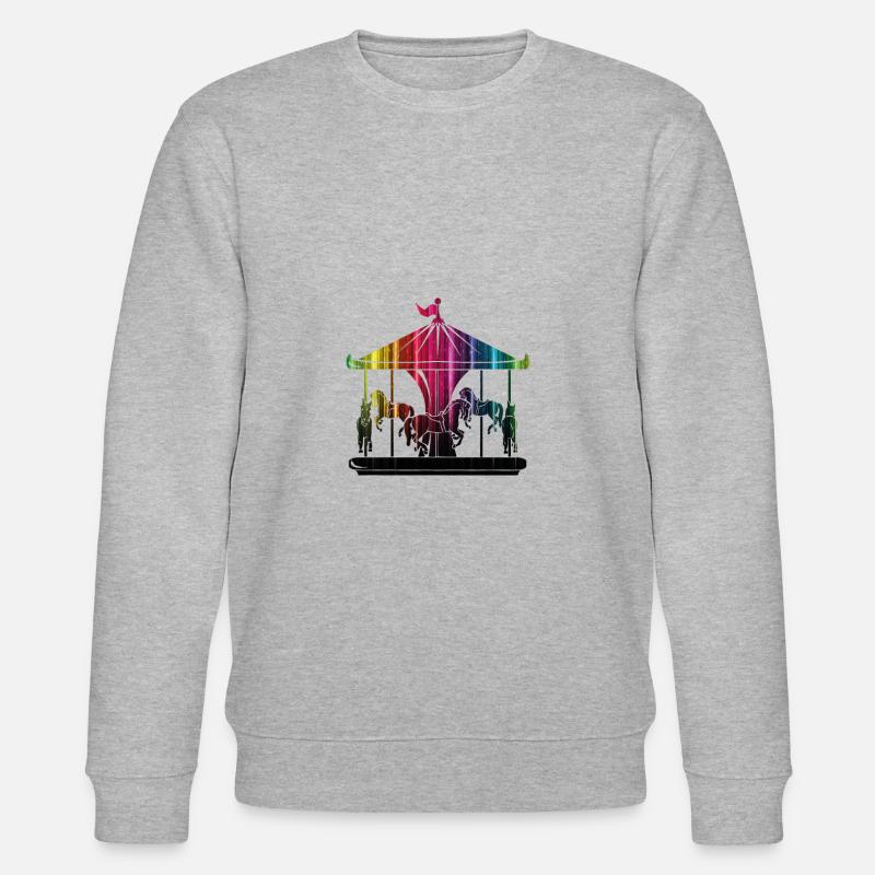 Pferde Karussell - Stanley/Stella Unisex Bio-Sweatshirt CHANGER  - Grau meliert