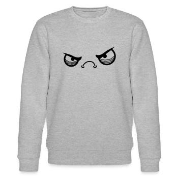 Angry Face - Stanley/Stella Unisex Bio-Sweatshirt CHANGER  - Grau meliert - Vorne - Nik (191cm) & Marisol (170cm)