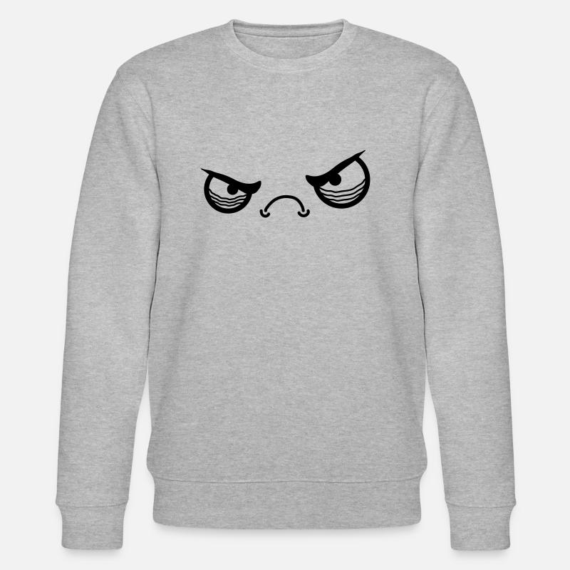Angry Face - Sweat bio CHANGER Stanley/Stella Unisexe - gris chiné