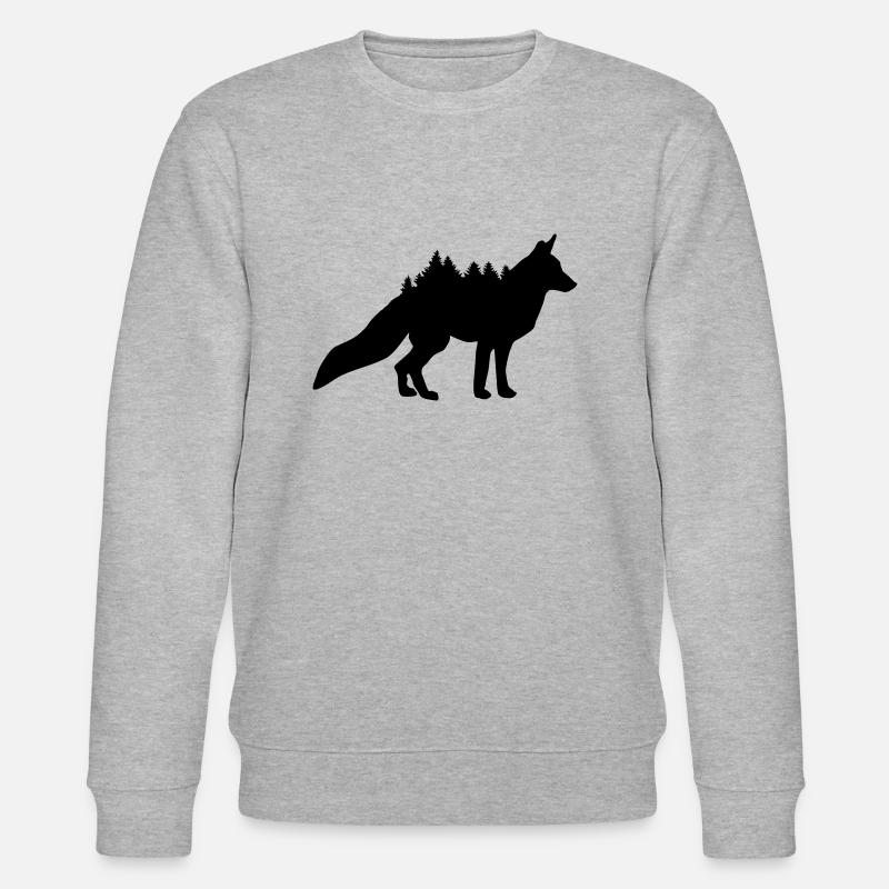 Fuchs und Wald - Stanley/Stella Unisex Bio-Sweatshirt CHANGER  - Grau meliert
