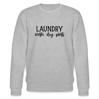 Wash and iron - Stanley/Stella CHANGER Unisex Organic Sweatshirt - heather grey - Front - Nik (191cm) & Marisol (170cm)